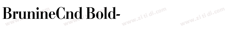 BrunineCnd Bold字体转换
